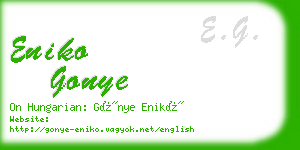 eniko gonye business card